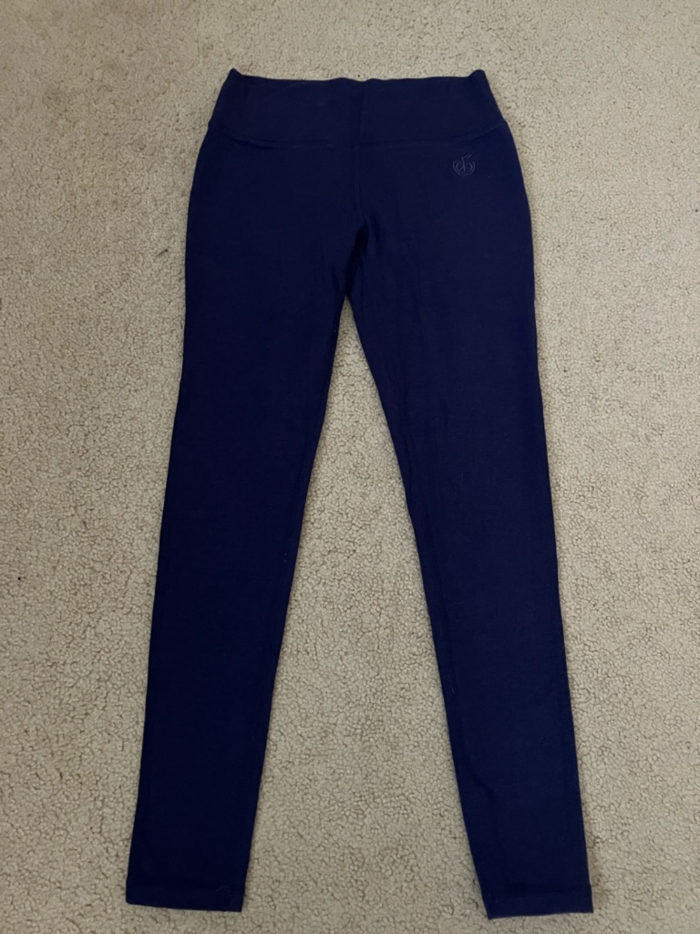Green Apple Active Bamboo Cotton leggings, waist pocket, organic, non elastic, s